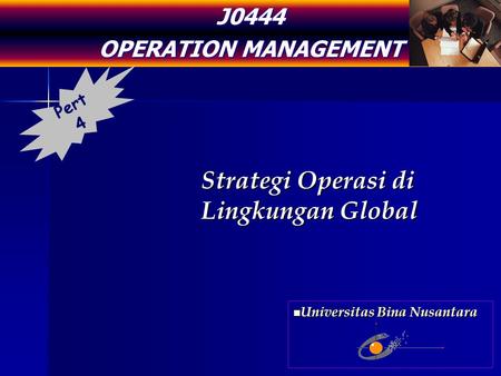Strategi Operasi di Lingkungan Global