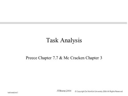 Preece Chapter 7.7 & Mc Cracken Chapter 3
