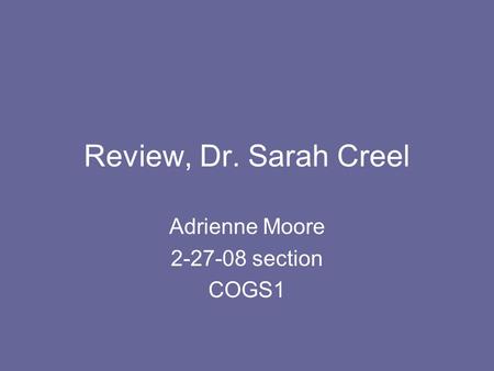 Adrienne Moore section COGS1
