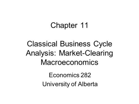 Economics 282 University of Alberta