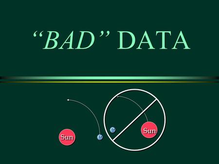 “BAD” DATA Sun e e e e . Overview ä Bad Data ä Learning from unexpected results ä Isotherm Analysis ä Bad Data ä Learning from unexpected results ä Isotherm.