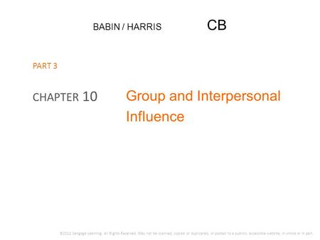 Group and Interpersonal Influence