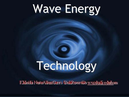 Wave Energy Technology. Why explore wave power in Hawai‘i? Wave Energy Levels (kW/m of Wave Front) Formula used to calculate this Power (in kW/m) = k.