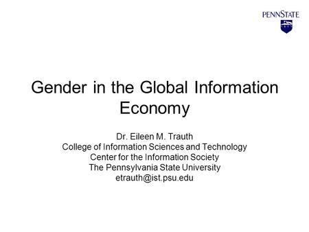 Gender in the Global Information Economy