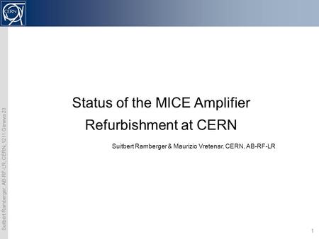 Status of the MICE Amplifier