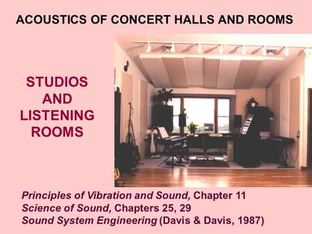 STUDIOS AND LISTENING ROOMS