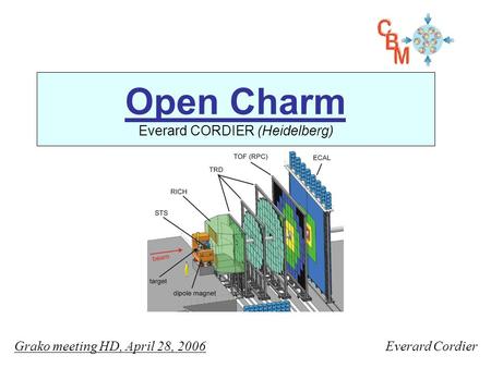 Open Charm Everard CORDIER (Heidelberg) Grako meeting HD, April 28, 2006Everard Cordier.