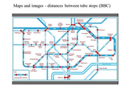 Maps and images - distances between tube stops (BBC)