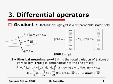 3. Differential operators
