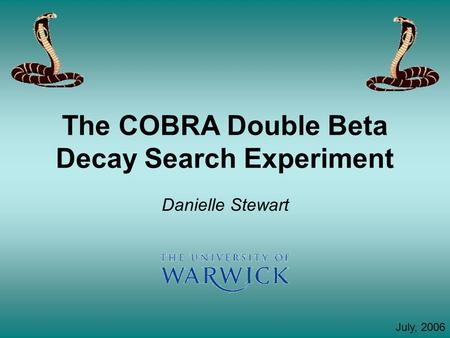 The COBRA Double Beta Decay Search Experiment