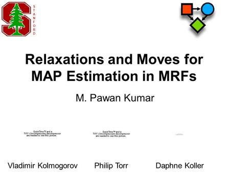 Relaxations and Moves for MAP Estimation in MRFs M. Pawan Kumar STANFORDSTANFORD Vladimir KolmogorovPhilip TorrDaphne Koller.