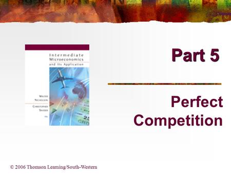 Part 5 © 2006 Thomson Learning/South-Western Perfect Competition.