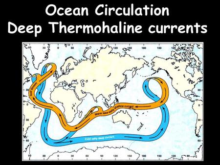 Deep Thermohaline currents