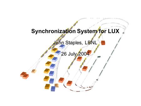 Synchronization System for LUX John Staples, LBNL 26 July 2004.