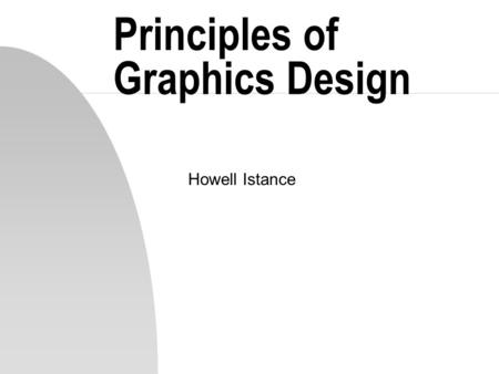 Principles of Graphics Design