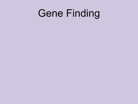 Gene Finding. Biological Background The Central Dogma Transcription RNA Translation Protein DNA.