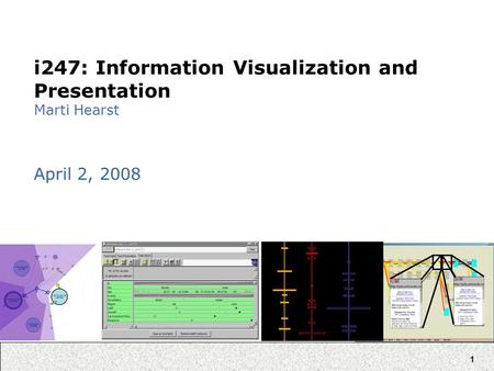 1 i247: Information Visualization and Presentation Marti Hearst April 2, 2008.