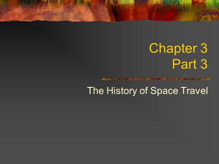 Chapter 3 Part 3 The History of Space Travel. Skylab America's first space station, Skylab, was launched in May 1973 by a Saturn V rocket in the compartment.