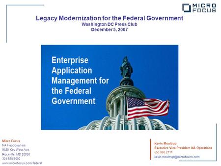 Legacy Modernization for the Federal Government