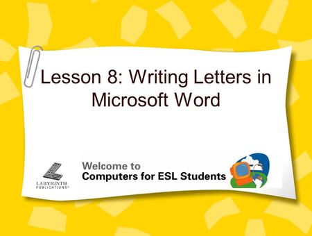 Lesson 8: Writing Letters in Microsoft Word. 2 Concept 8.1 Microsoft Word Word is the most frequently used word processing program in the world Word does.