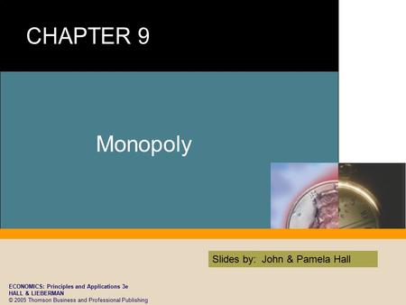 ECONOMICS: Principles and Applications 3e HALL & LIEBERMAN © 2005 Thomson Business and Professional Publishing Slides by: John & Pamela Hall Monopoly.