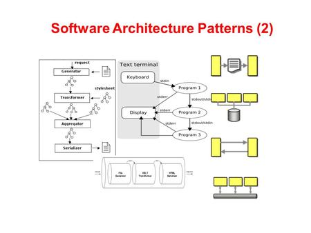 Software Architecture Patterns (2). what is architecture? (recap) o an overall blueprint/model describing the structures and properties of a system