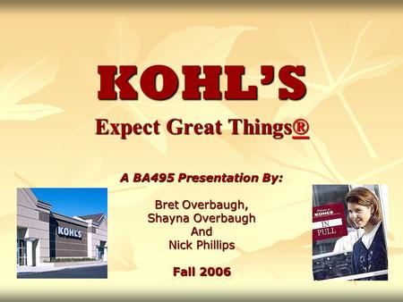 KOHL’S Expect Great Things®
