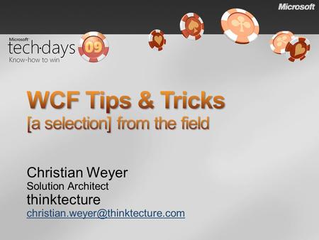 Christian Weyer Solution Architect thinktecture