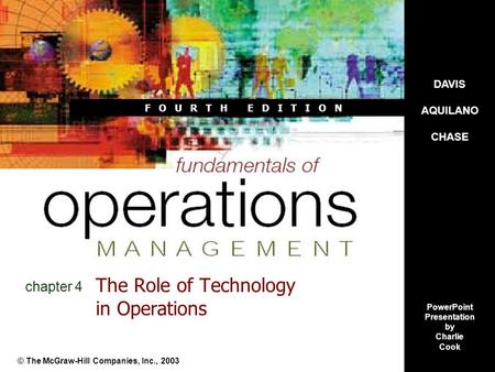 The Role of Technology in Operations
