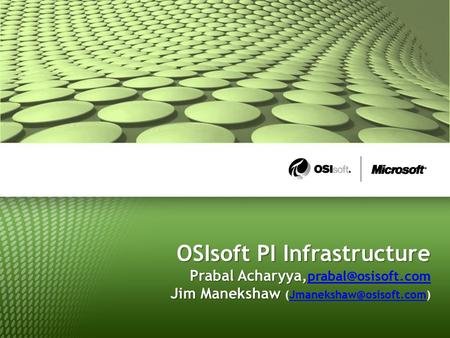 OSIsoft PI Infrastructure Prabal