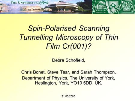 Spin-Polarised Scanning Tunnelling Microscopy of Thin Film Cr(001)?