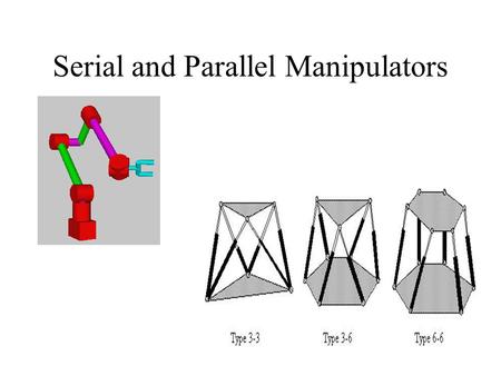 Serial and Parallel Manipulators