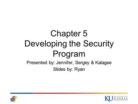 Chapter 5 Developing the Security Program