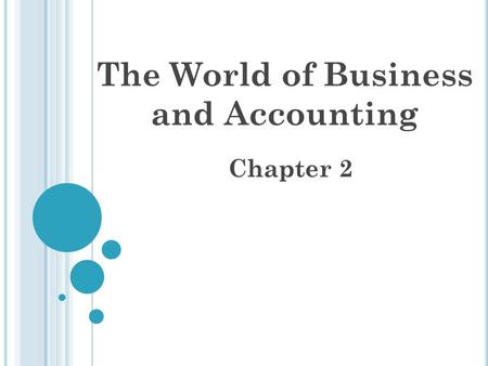 The World of Business and Accounting