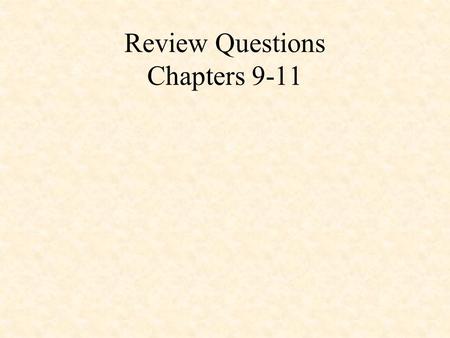 Review Questions Chapters 9-11. 1.What TUTOR command is used to enter a string of ASCII bytes into memory? /MA 2.What are the names of the 8086 index.