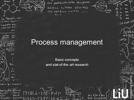 Process management Basic concepts and stat-of-the art research.