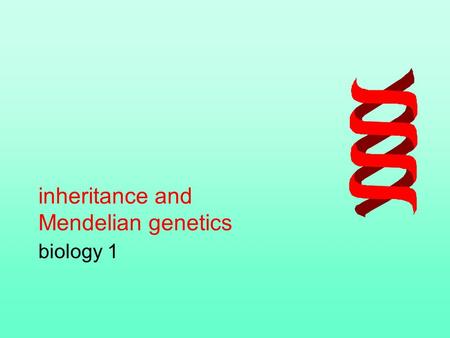 Inheritance and Mendelian genetics biology 1. Mendel provided the experimental basis for modern genetics –Law of Segregation –Law of independent assortment.