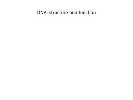 DNA: structure and function. DNA Deoxyribonucleic acid 1. Nuclear DNA – In nucleus of cell + proteins, form a chromosome – A set of DNA molecules is called.