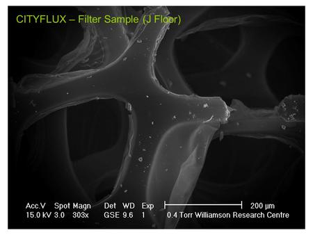 CITYFLUX – Filter Sample (J Floor). A B C D A Foam damage.