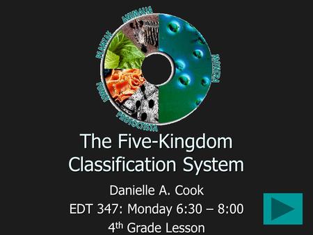 The Five-Kingdom Classification System Danielle A. Cook EDT 347: Monday 6:30 – 8:00 4 th Grade Lesson.