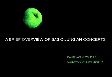 A BRIEF OVERVIEW OF BASIC JUNGIAN CONCEPTS DAVID VAN NUYS, PH.D. SONOMA STATE UNIVERSITY.