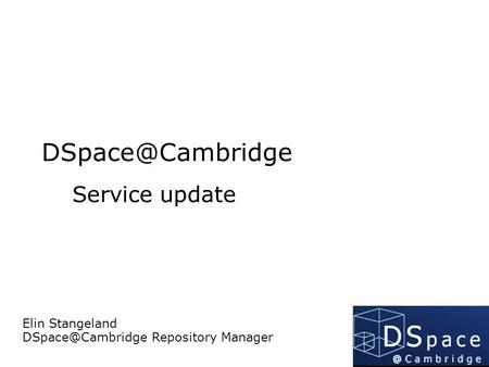 Service update Elin Stangeland Repository Manager.