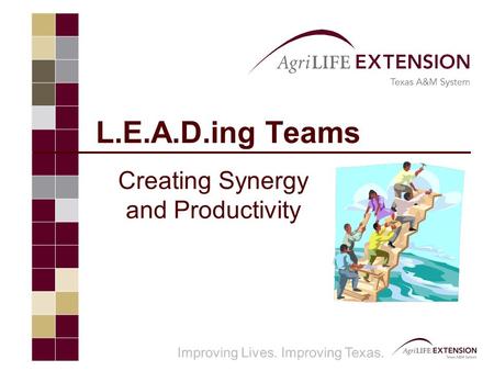 L.E.A.D.ing Teams Creating Synergy and Productivity.