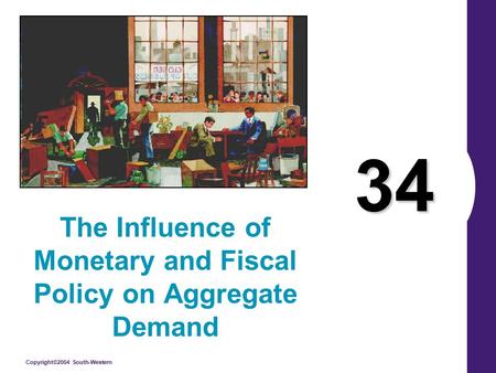 Copyright©2004 South-Western 34 The Influence of Monetary and Fiscal Policy on Aggregate Demand.