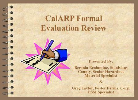 CalARP Formal Evaluation Review