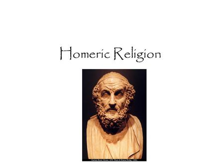 Homeric Religion.