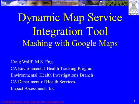 1   Dynamic Map Service Integration Tool Mashing.