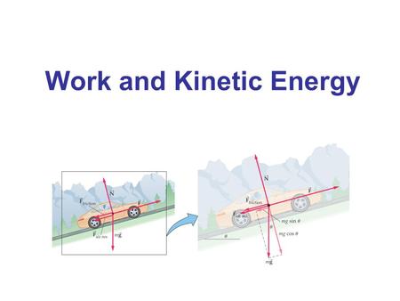 Work and Kinetic Energy. Work Done by a Constant Force The definition of work, when the force is parallel to the displacement: (7-1) SI unit: newton-meter.