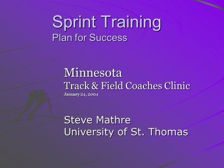 Sprint Training Plan for Success