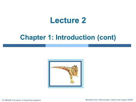 Lecture 2 Chapter 1: Introduction (cont)
